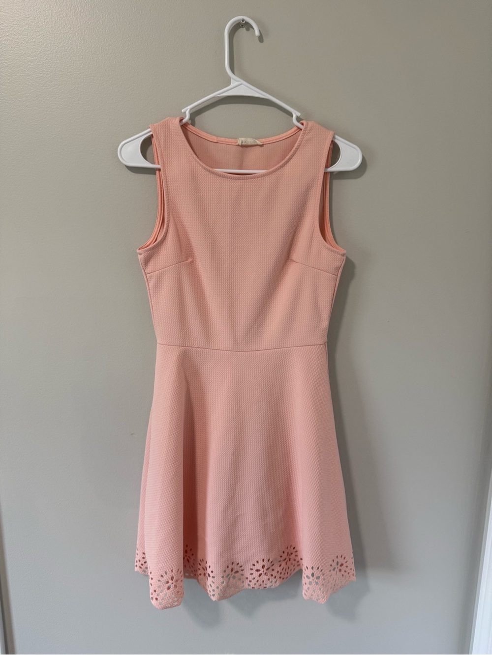 Peach Royal Sleeveless Pink Fit & Flare Dress